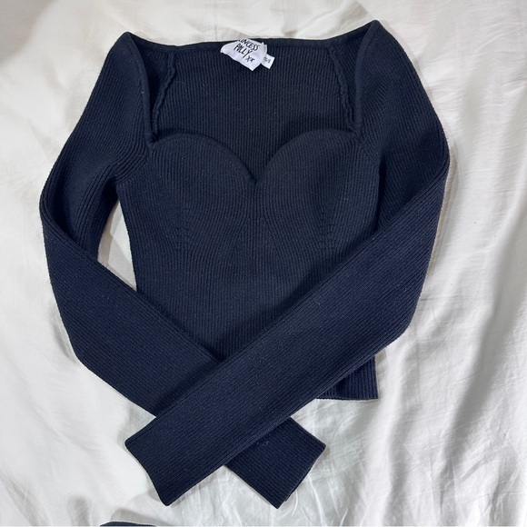 Princess Polly Black Crew Neck Sweater - Picture 1 of 1